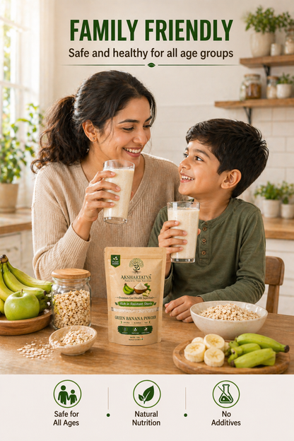 Akshartatva Green Banana Powder 150g | Rich in Resistant Starch for Gut Health & Digestion