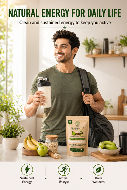 Akshartatva Green Banana Powder 150g | Rich in Resistant Starch for Gut Health & Digestion