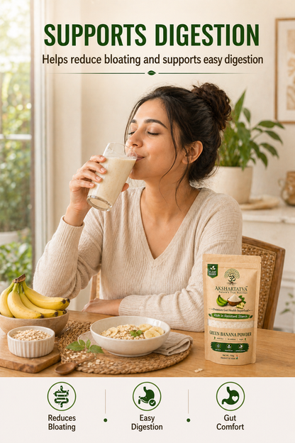 Akshartatva Green Banana Powder 150g | Rich in Resistant Starch for Gut Health & Digestion